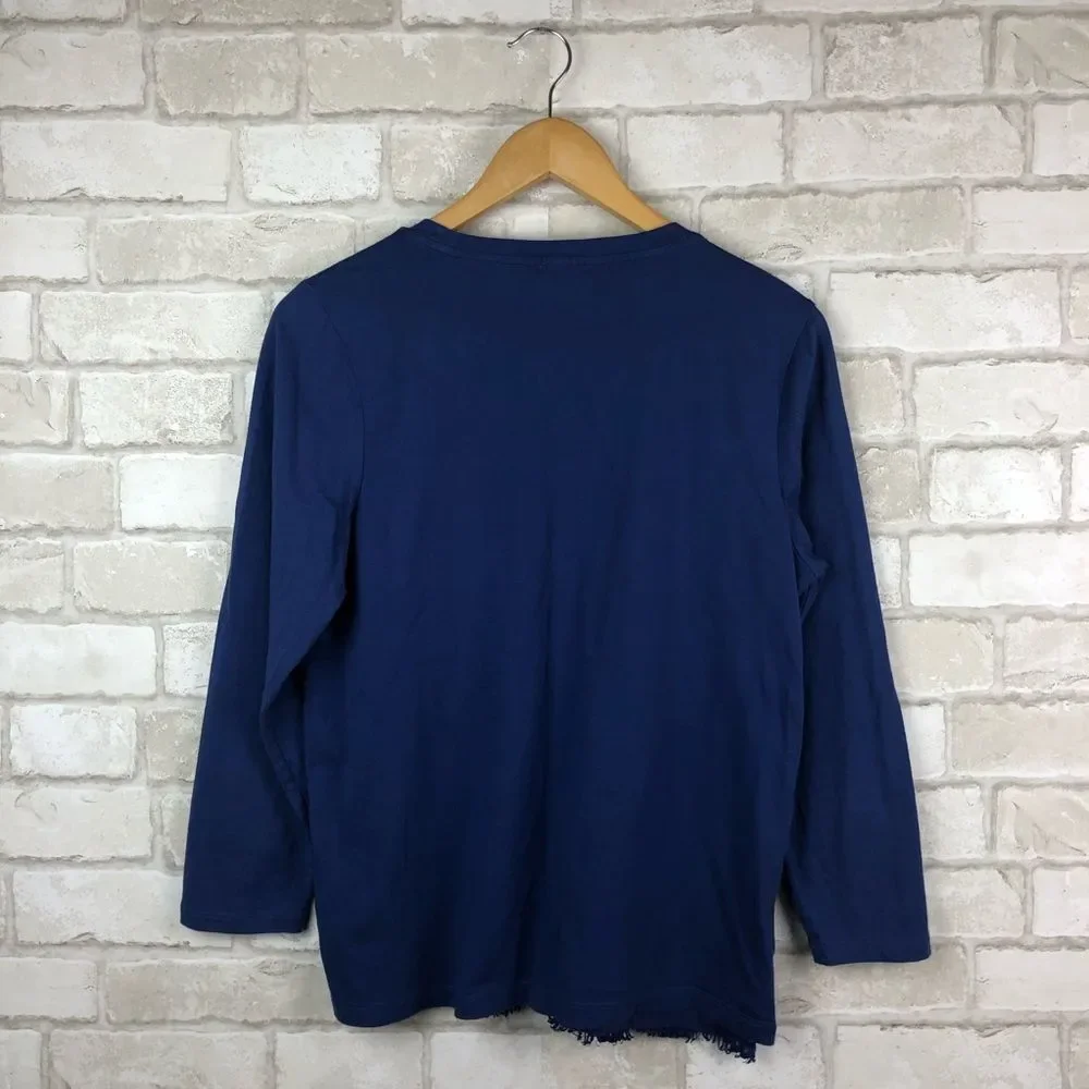 J. Crew Lace-front T-shirt Size M